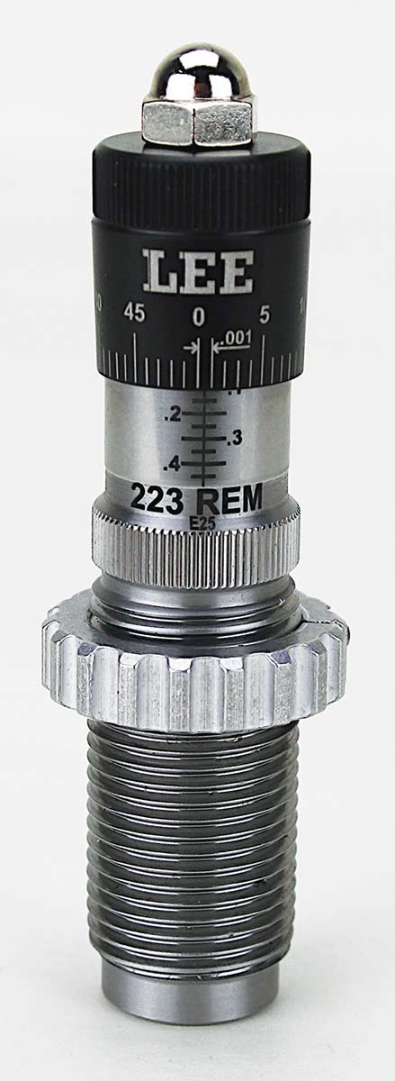 Lee’s Dead Length bullet seater and Micrometer Seater Adapter loaded 10 test cartridges with zero variance in bullet seating depth.
